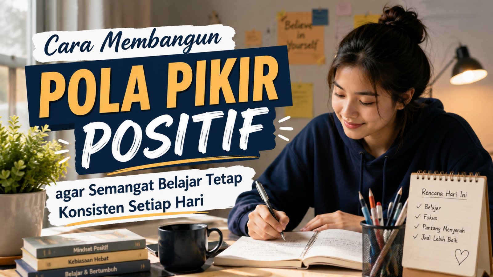 Cara Membangun Pola Pikir Positif agar Semangat Belajar Tetap Konsisten Setiap Hari