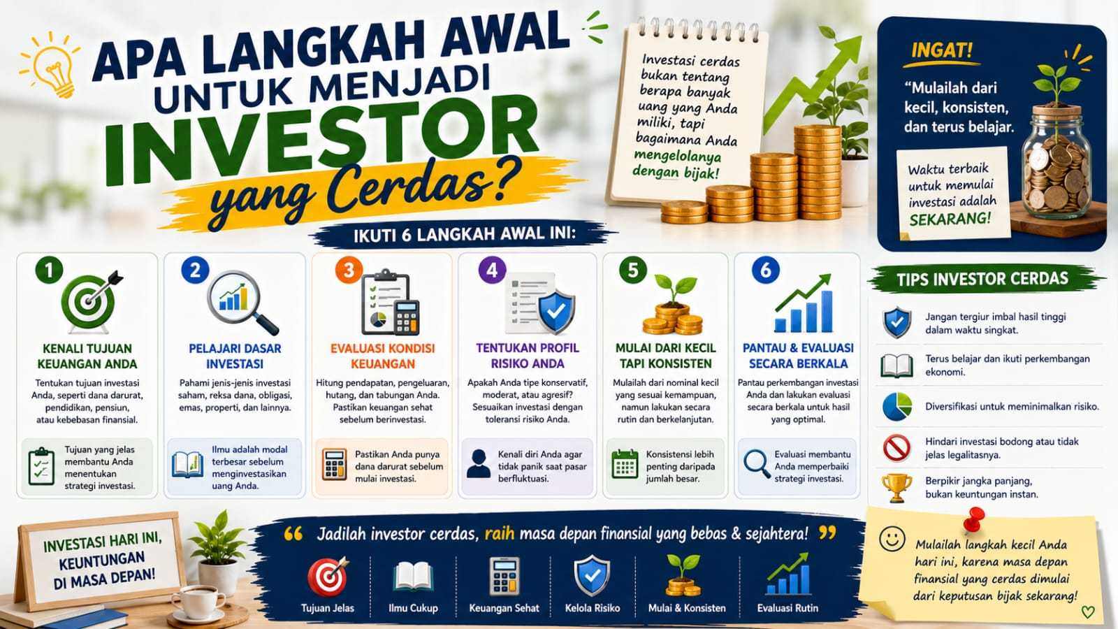 Apa Langkah Awal Untuk Menjadi Investor Yang Cerdas?
