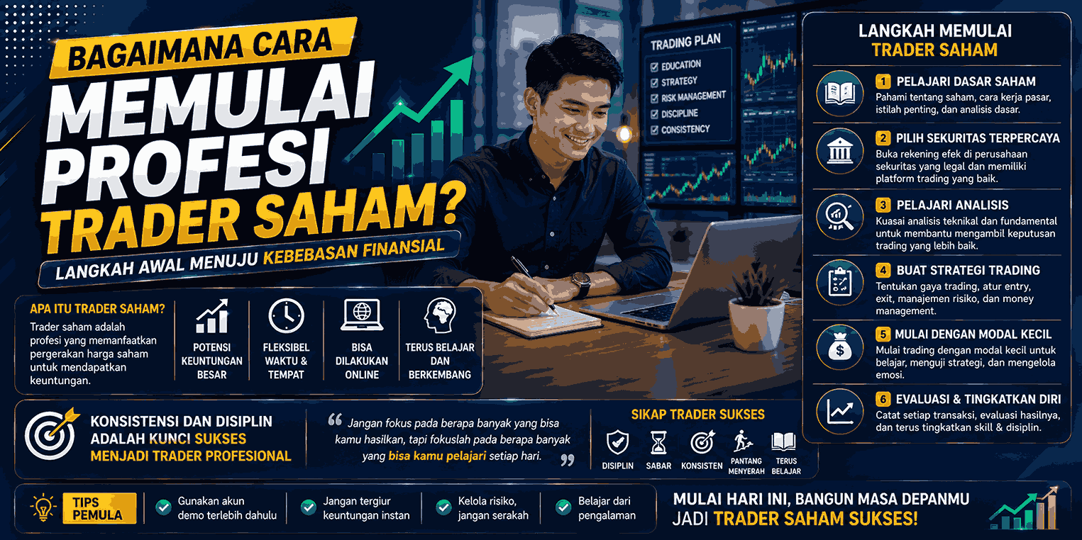 Bagaimana Cara Memulai Profesi Trader Saham?