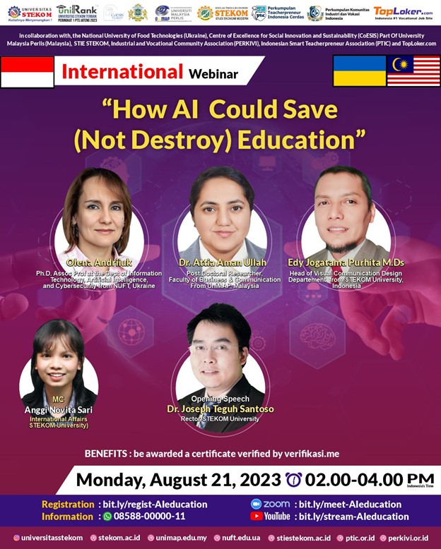 INTERNATIONAL WEBINAR How AI Could Save (Not Destroy) Education
