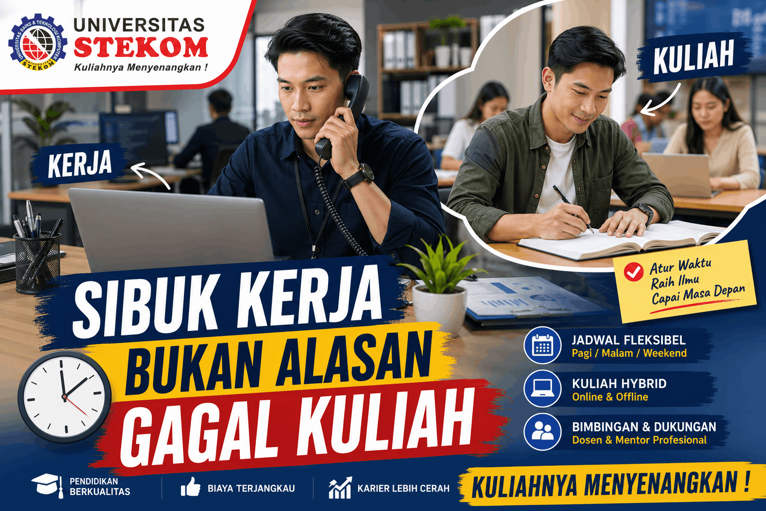 Sibuk Kerja Bukan Alasan Gagal Kuliah