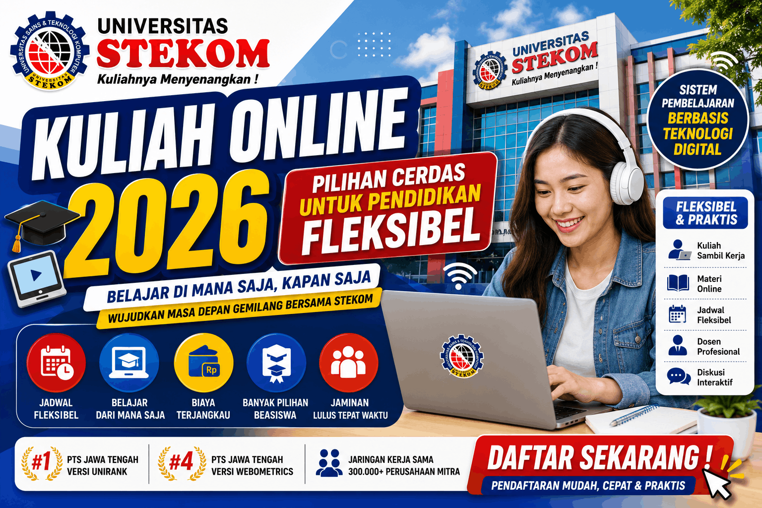 Perkuliahan Online 2026 Solusi Kuliah Fleksibel untuk Masa Depan di UNIVERSITAS STEKOM