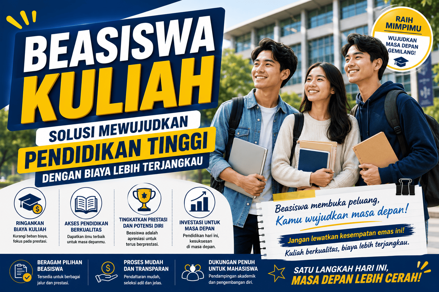 Beasiswa Kuliah Solusi Mewujudkan Pendidikan Tinggi dengan Biaya Lebih Terjangkau