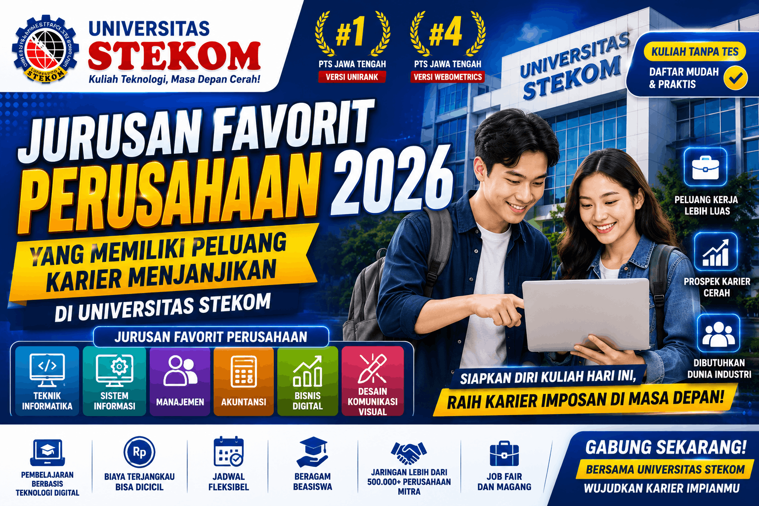 Jurusan Favorit Perusahaan 2026 yang Membuka Peluang Karier Cerah di UNIVERSITAS STEKOM