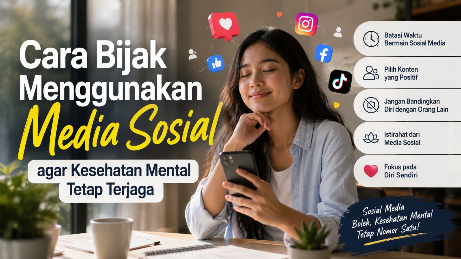 Cara Bijak Menggunakan Media Sosial agar Kesehatan Mental Tetap Terjaga