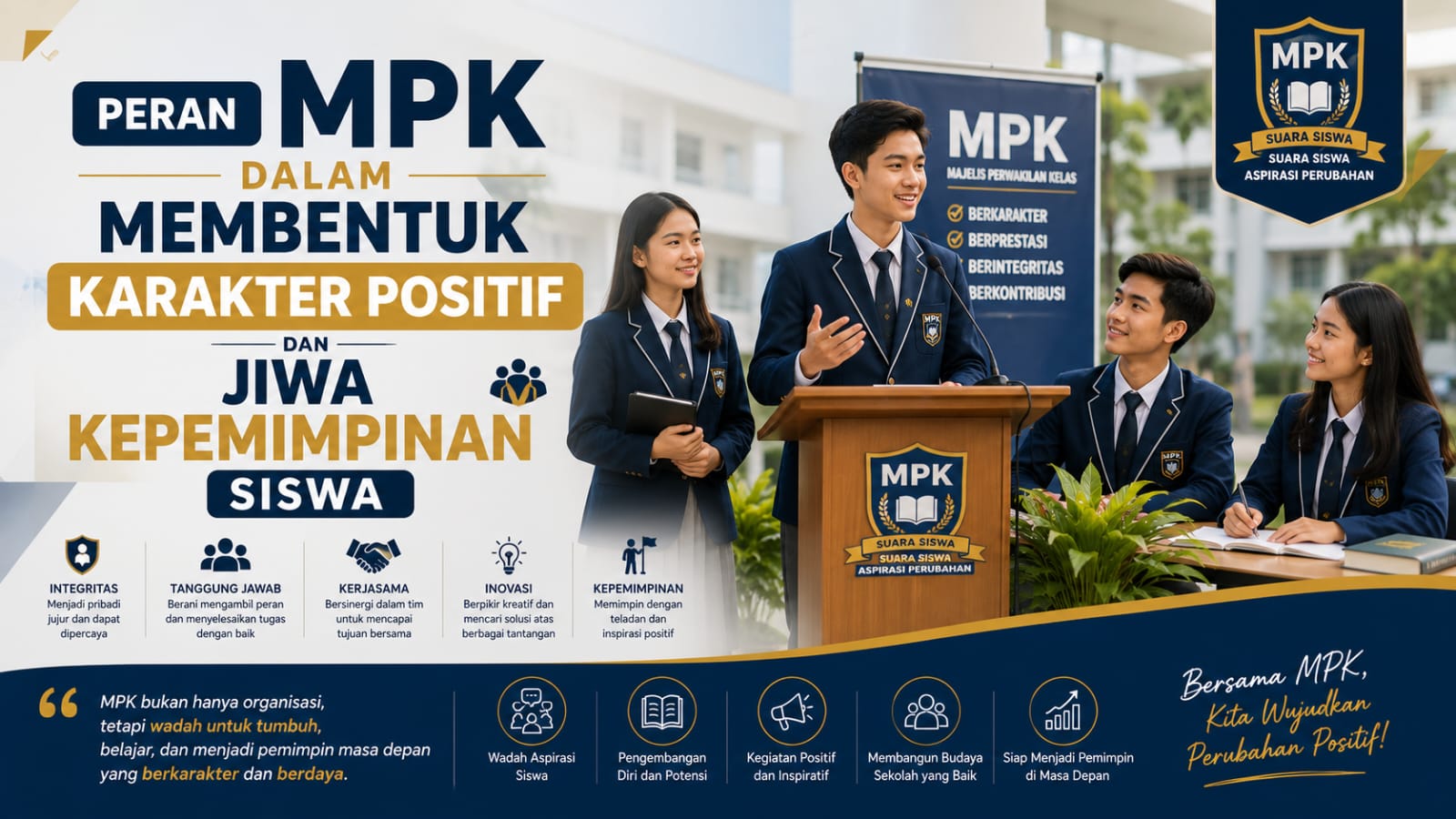 Peran MPK dalam Membentuk Karakter Positif dan Jiwa Kepemimpinan Siswa