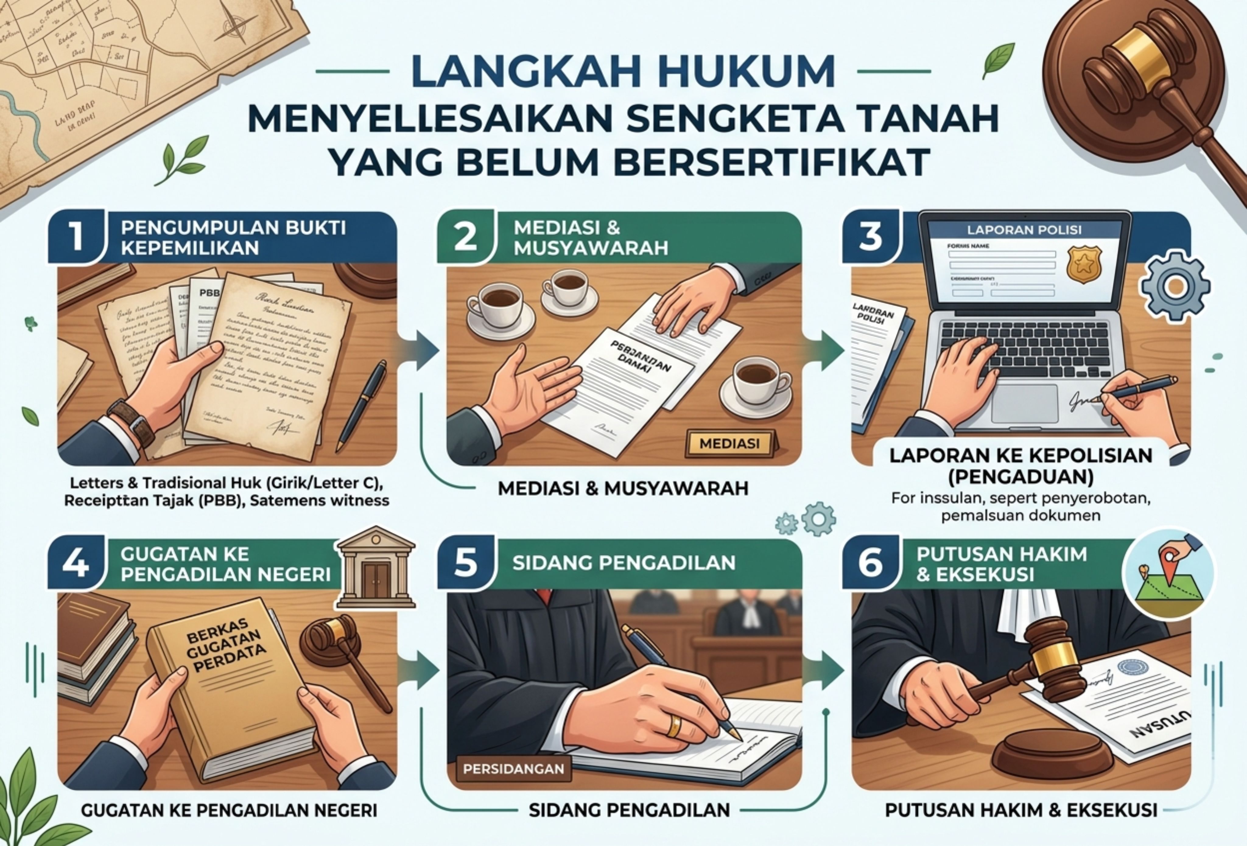 Langkah Hukum Menyelesaikan Sengketa Tanah yang Belum Bersertifikat
