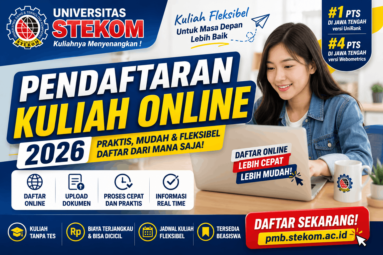 Daftar Kuliah Online 2026 Lebih Mudah dan Fleksibel Bersama UNIVERSITAS STEKOM