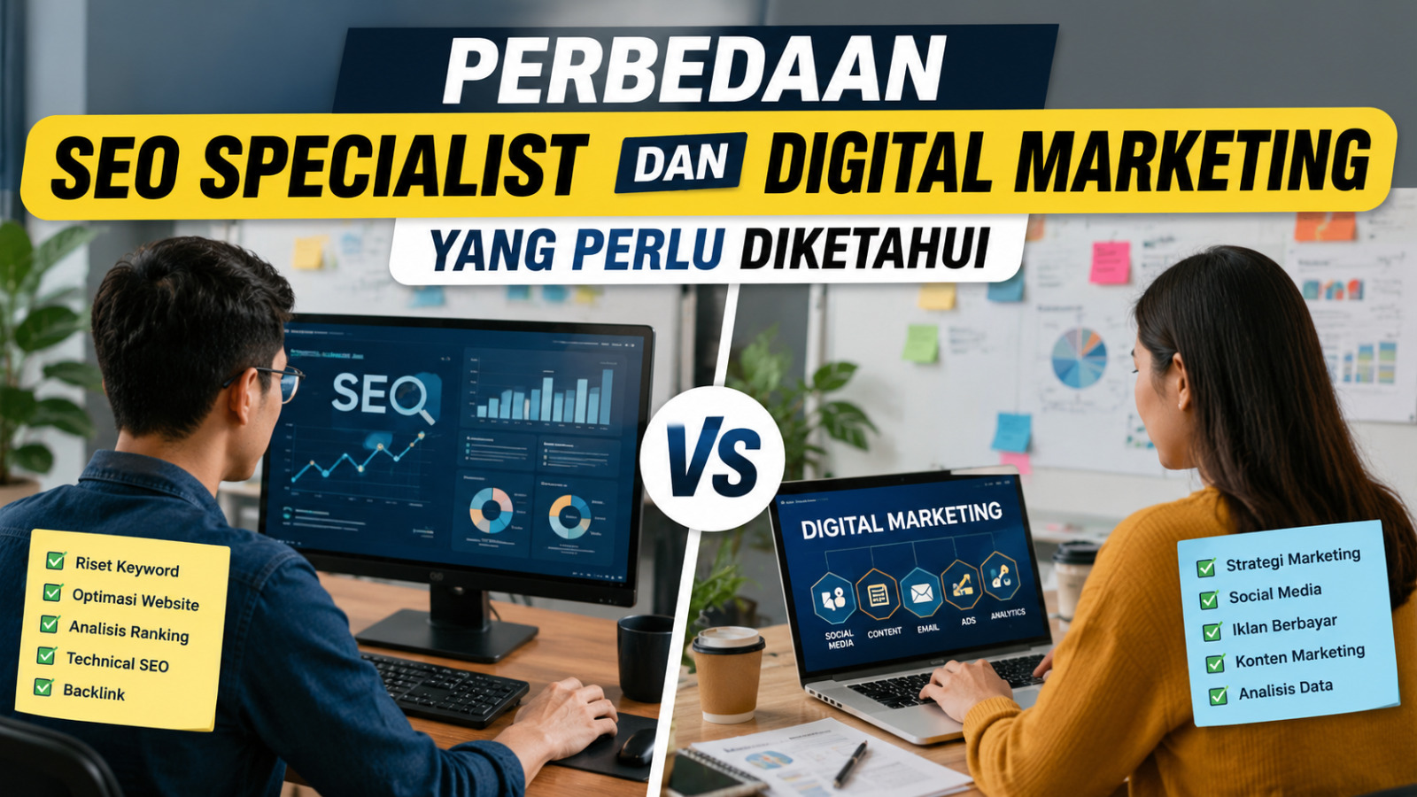 Perbedaan SEO Specialist dan Digital Marketing yang Perlu Diketahui