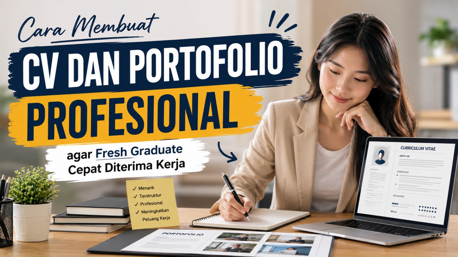 Cara Membuat CV dan Portofolio Profesional agar Fresh Graduate Cepat Diterima Kerja