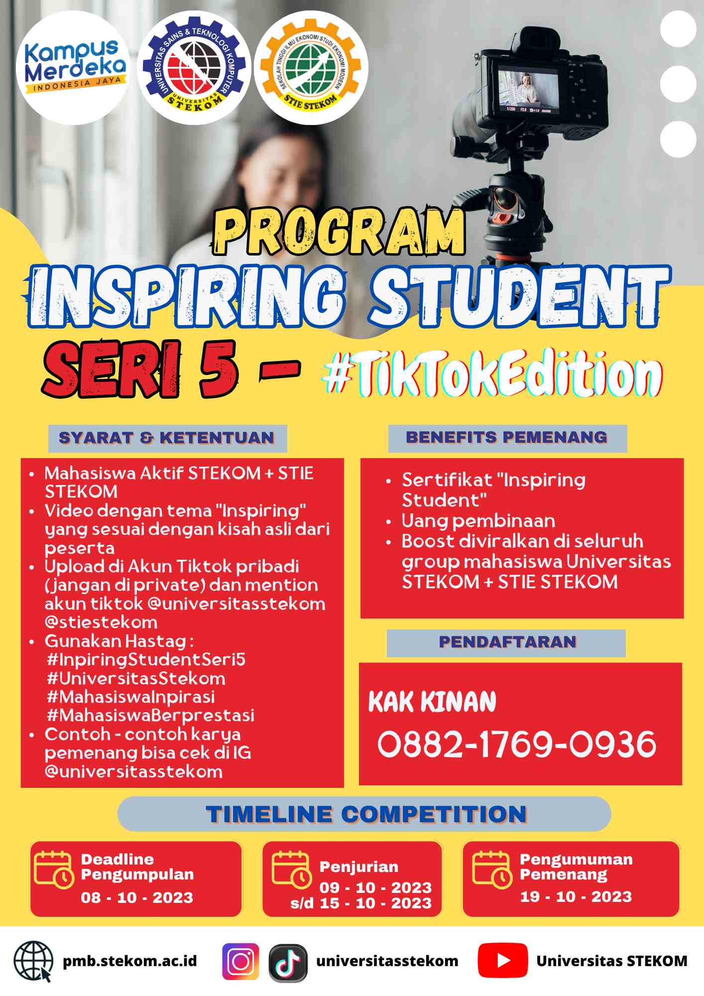 ARE YOU READY TO BE NEXT INSPIRING STUDENT ?!