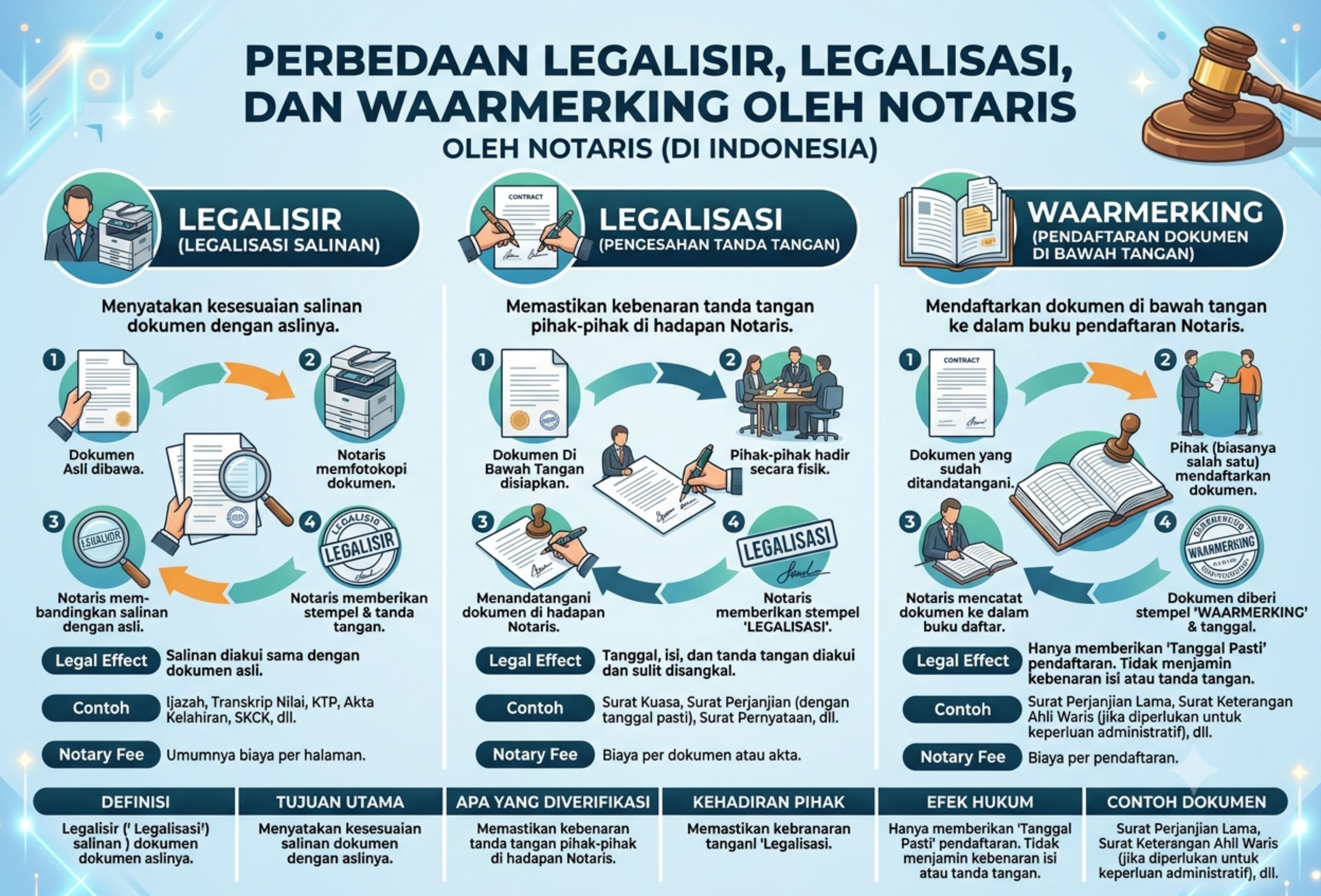 Perbedaan Legalisir, Legalisasi, dan Waarmerking oleh Notaris