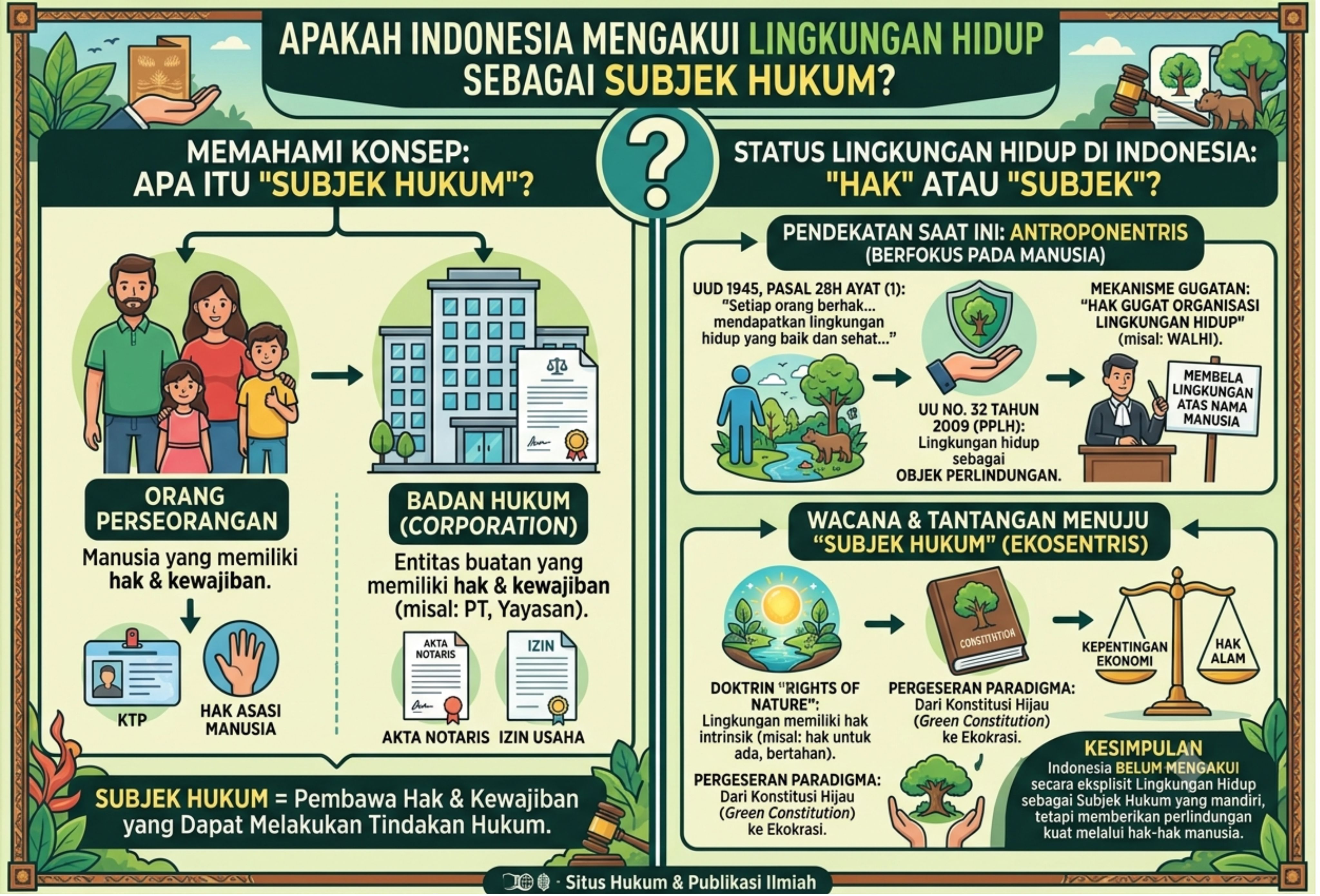 Apakah Indonesia Mengakui Lingkungan Hidup sebagai Subjek Hukum?