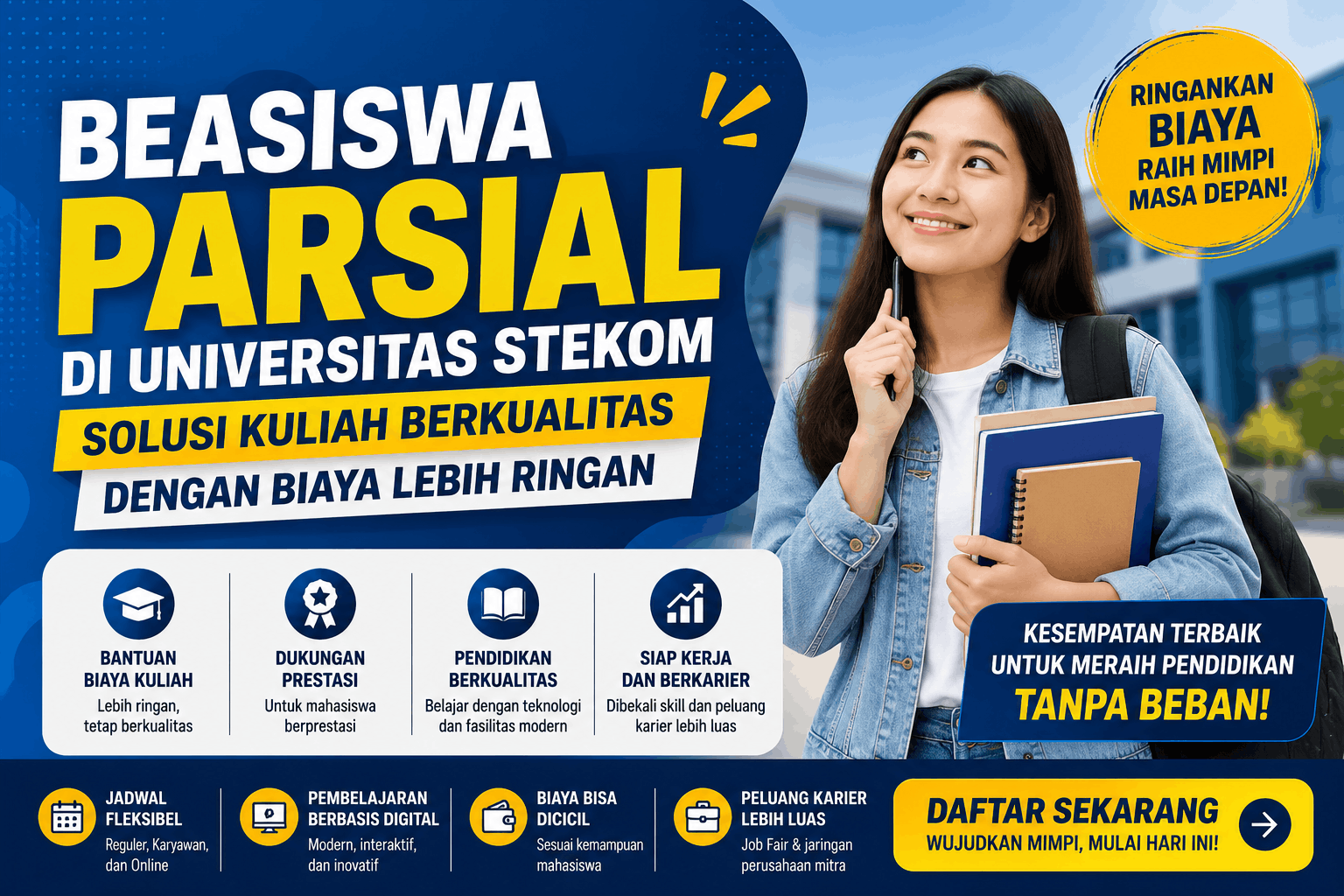 Beasiswa Parsial di UNIVERSITAS STEKOM Solusi Kuliah Berkualitas dengan Biaya Lebih Ringan