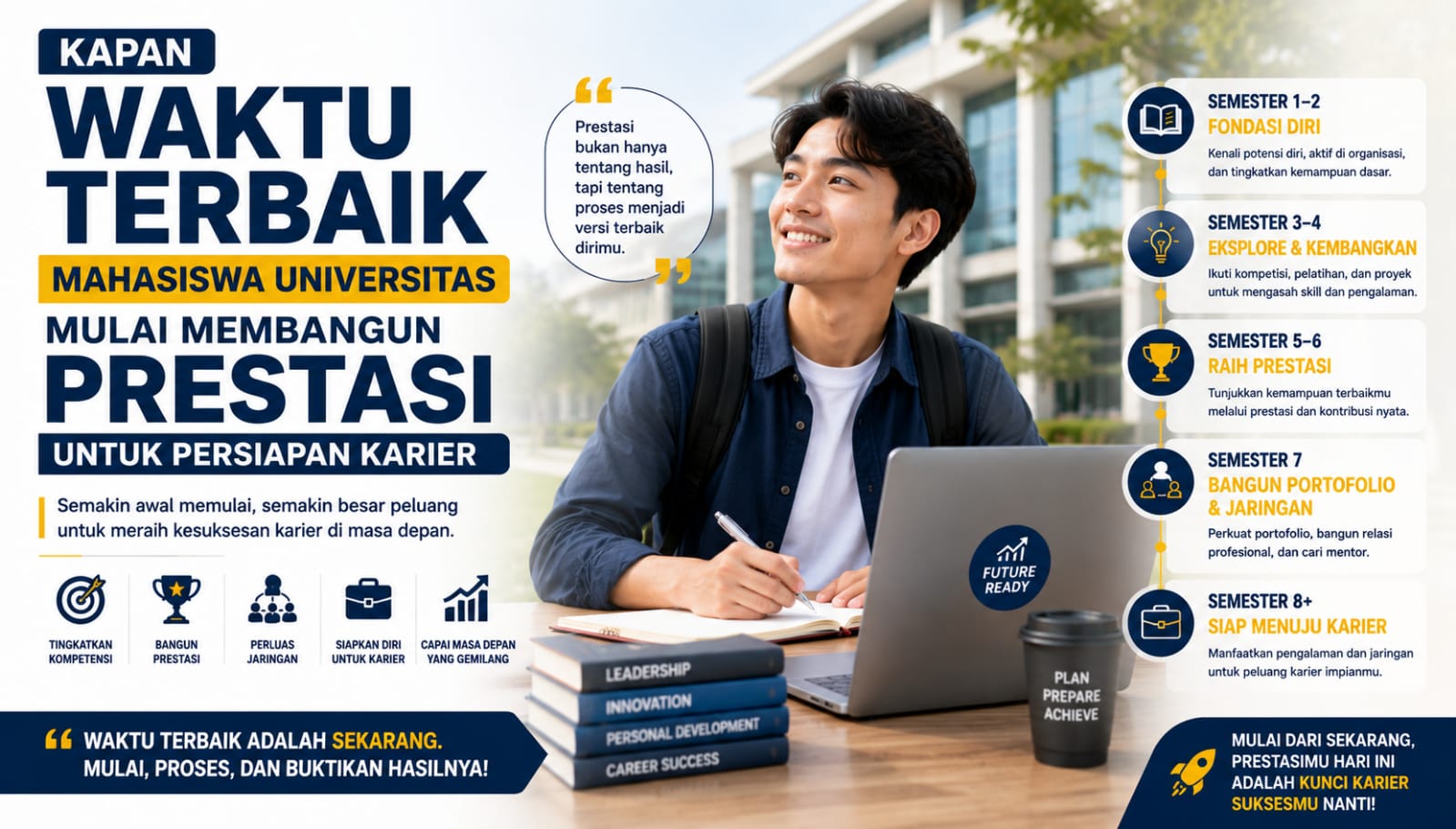 Kapan Waktu Terbaik Mahasiswa Universitas Mulai Membangun Prestasi Untuk Persiapan Karier?