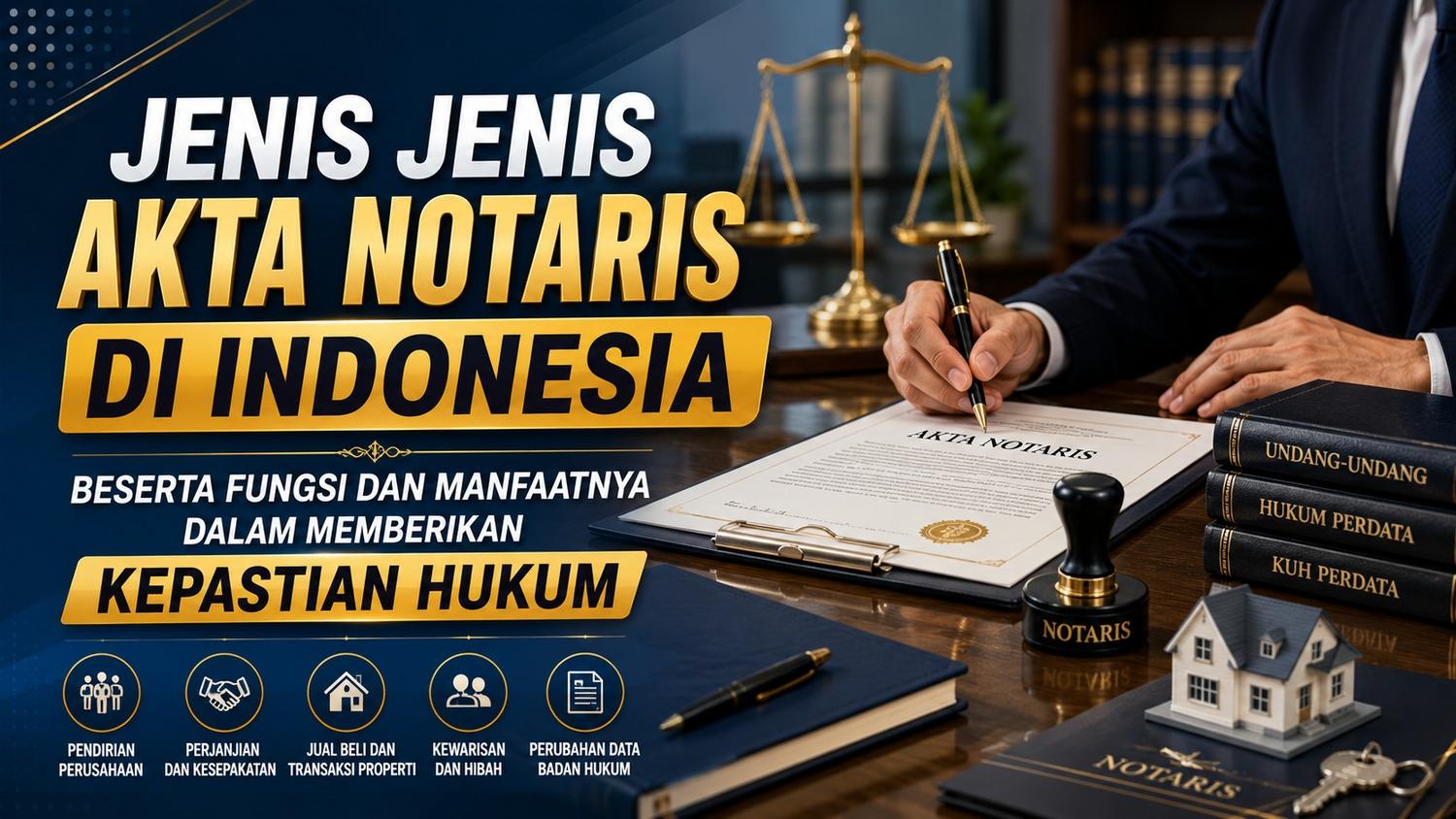 Jenis Jenis Akta Notaris di Indonesia Beserta Fungsi dan Manfaatnya dalam Memberikan Kepastian Hukum