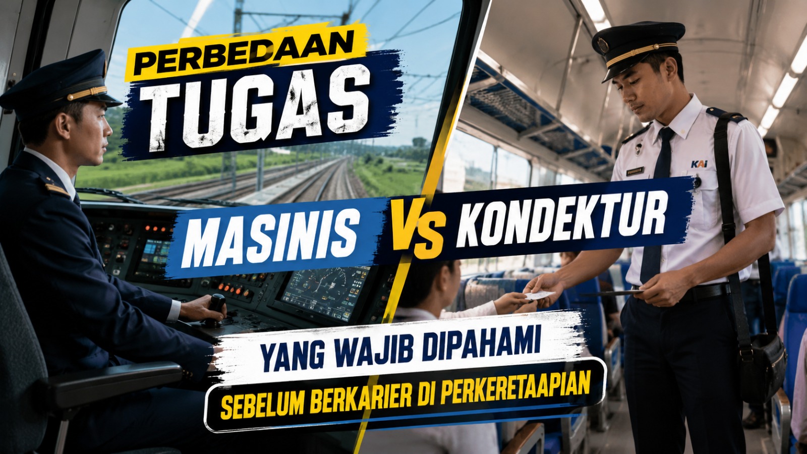 Perbedaan Tugas Masinis dan Kondektur yang Wajib Dipahami Sebelum Berkarier di Perkeretaapian