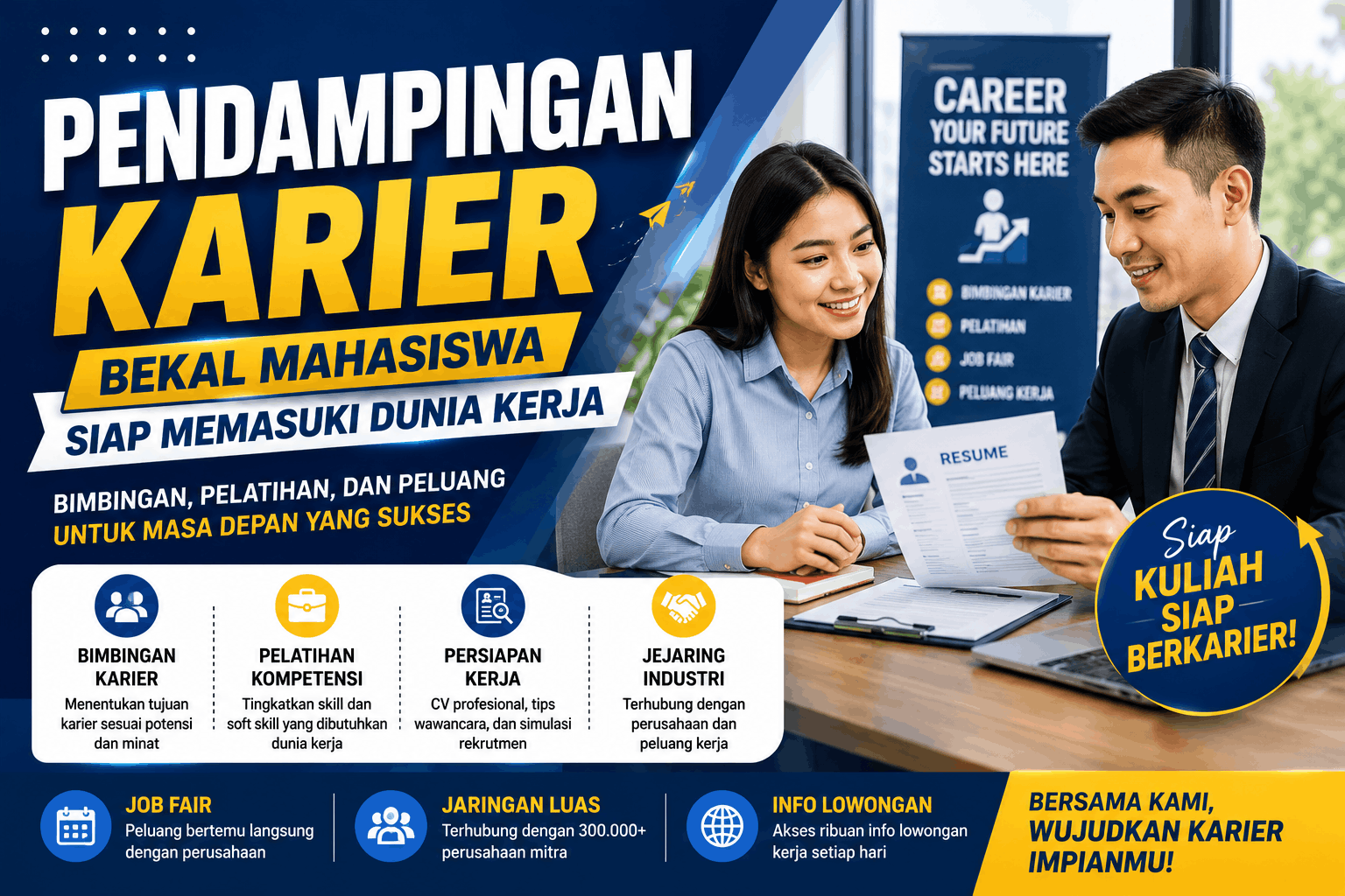 Pendampingan Karier Membantu Mahasiswa Lebih Siap Memasuki Dunia Kerja