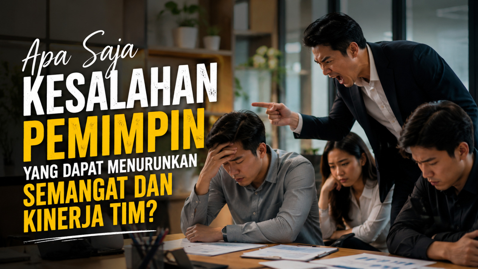 Apa Saja Kesalahan Pemimpin yang Dapat Menurunkan Semangat dan Kinerja Tim?