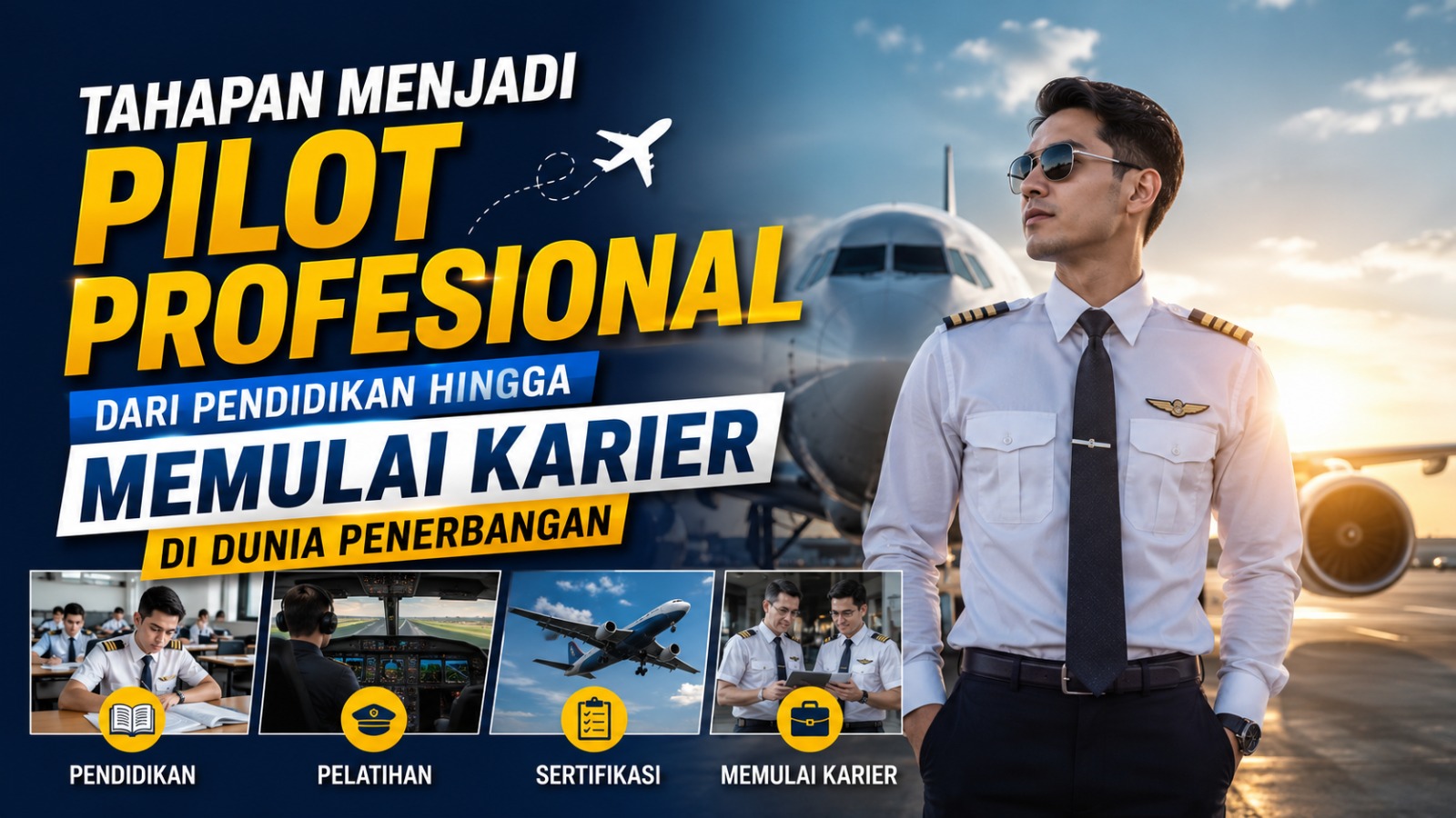 Tahapan Menjadi Pilot Profesional dari Pendidikan hingga Memulai Karier di Dunia Penerbangan