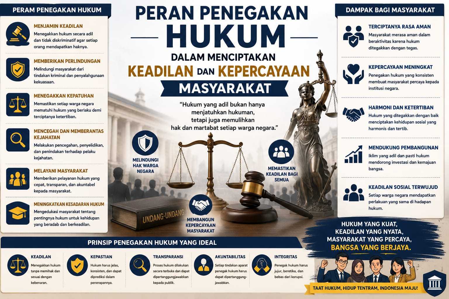 Peran Penegakan Hukum Dalam Menciptakan Keadilan Dan Kepercayaan Masyarakat