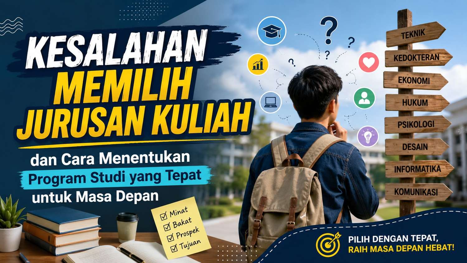 Kesalahan Memilih Jurusan Kuliah dan Cara Menentukan Program Studi yang Tepat untuk Masa Depan
