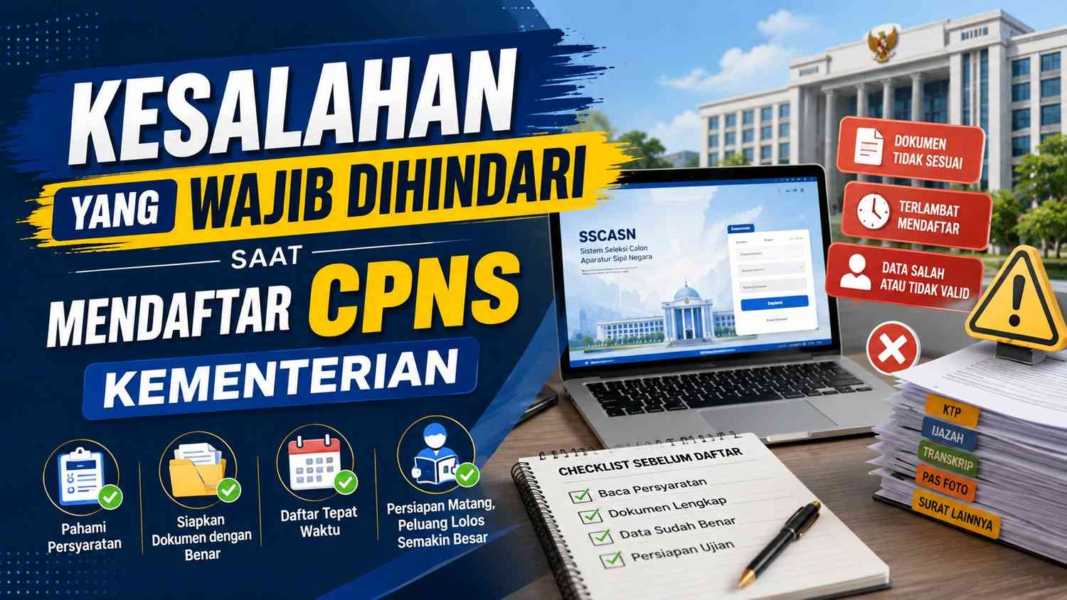 Kesalahan yang Wajib Dihindari Saat Mendaftar CPNS Kementerian