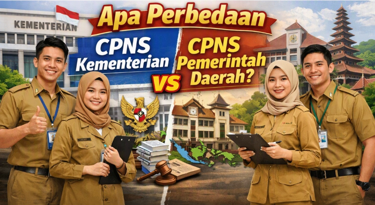 Apa Perbedaan CPNS Kementerian dan CPNS Pemerintah Daerah?