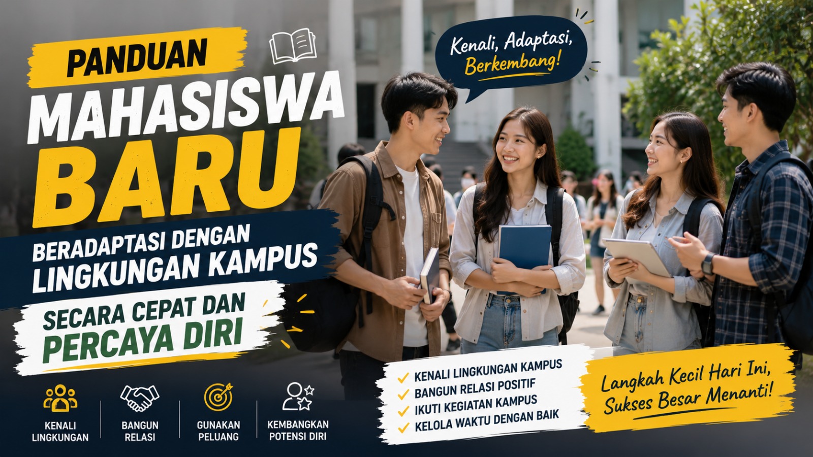 Panduan Mahasiswa Baru Beradaptasi dengan Lingkungan Kampus Secara Cepat dan Percaya Diri