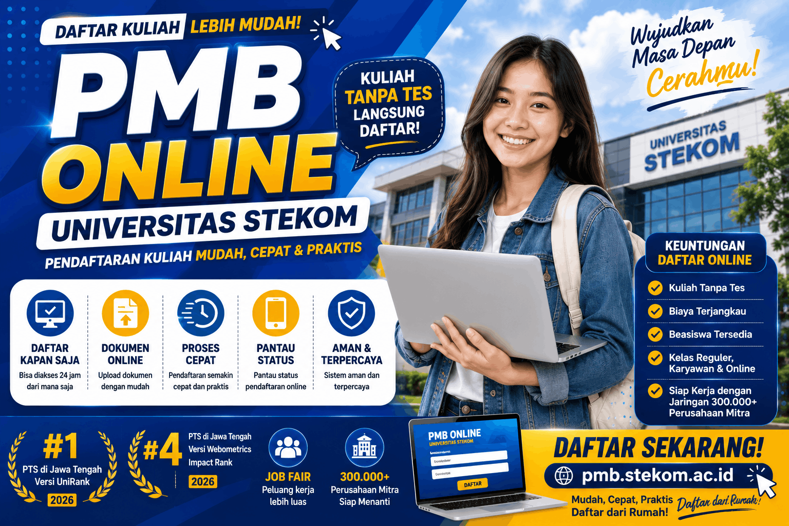 PMB Online di UNIVERSITAS STEKOM Solusi Pendaftaran Kuliah yang Mudah Cepat dan Praktis