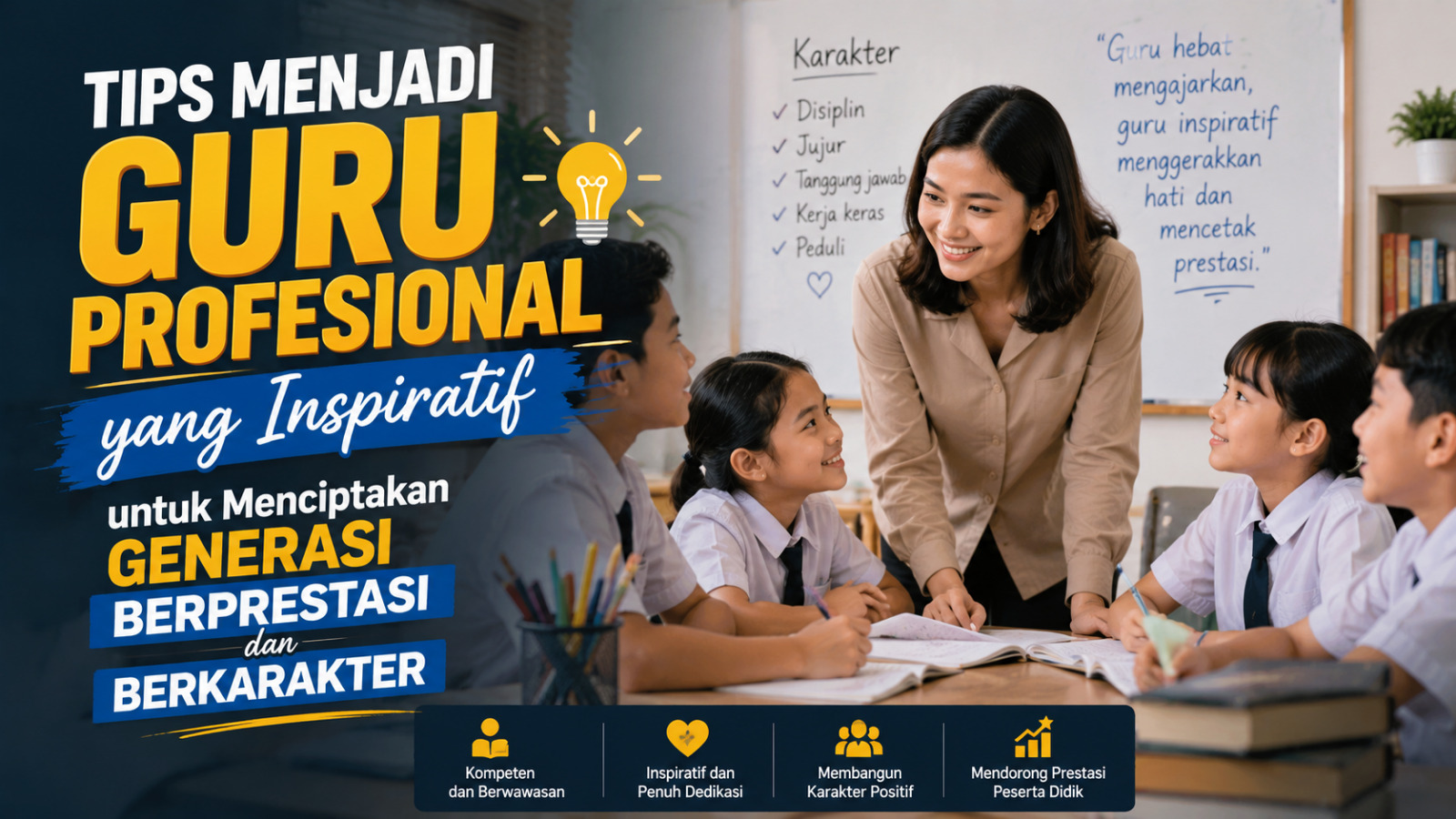 Tips Menjadi Guru Profesional Yang Inspiratif Untuk Menciptakan Generasi Berprestasi Dan Berkarakter