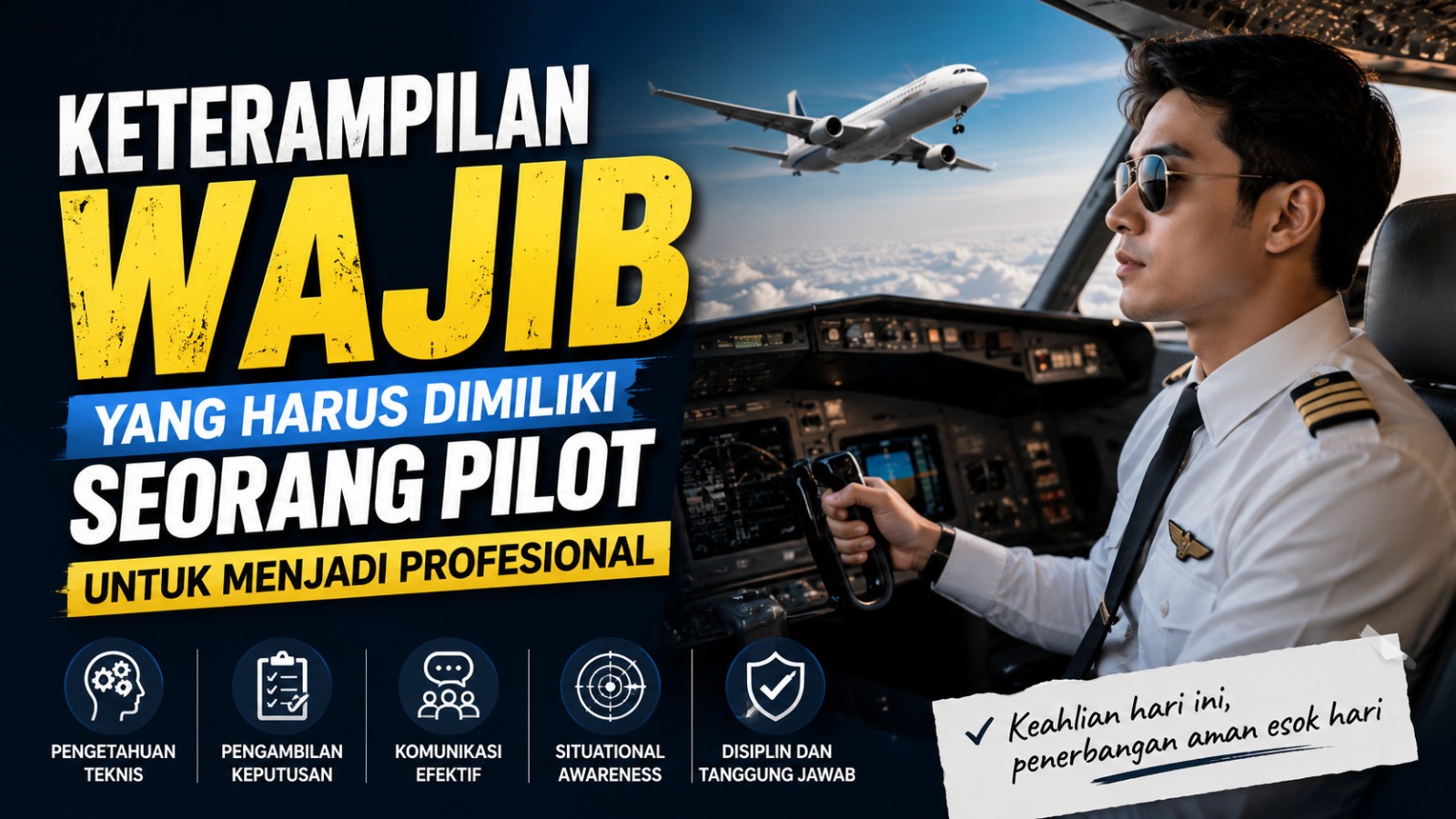Keterampilan Wajib yang Harus Dimiliki Seorang Pilot untuk Menjadi Profesional