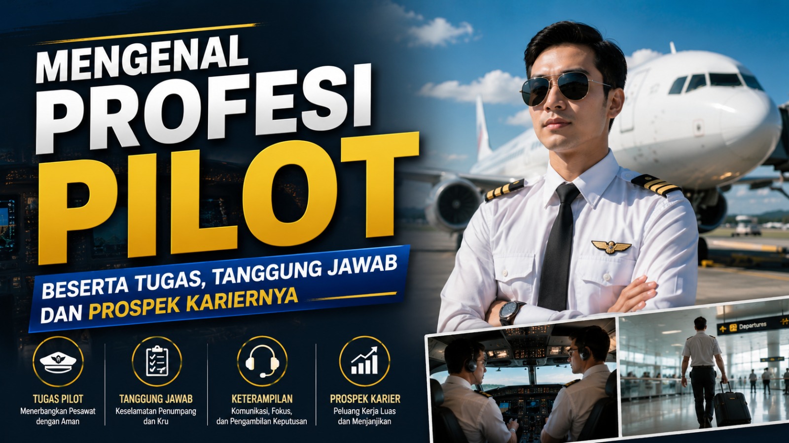 Mengenal Profesi Pilot Beserta Tugas Tanggung Jawab dan Prospek Kariernya
