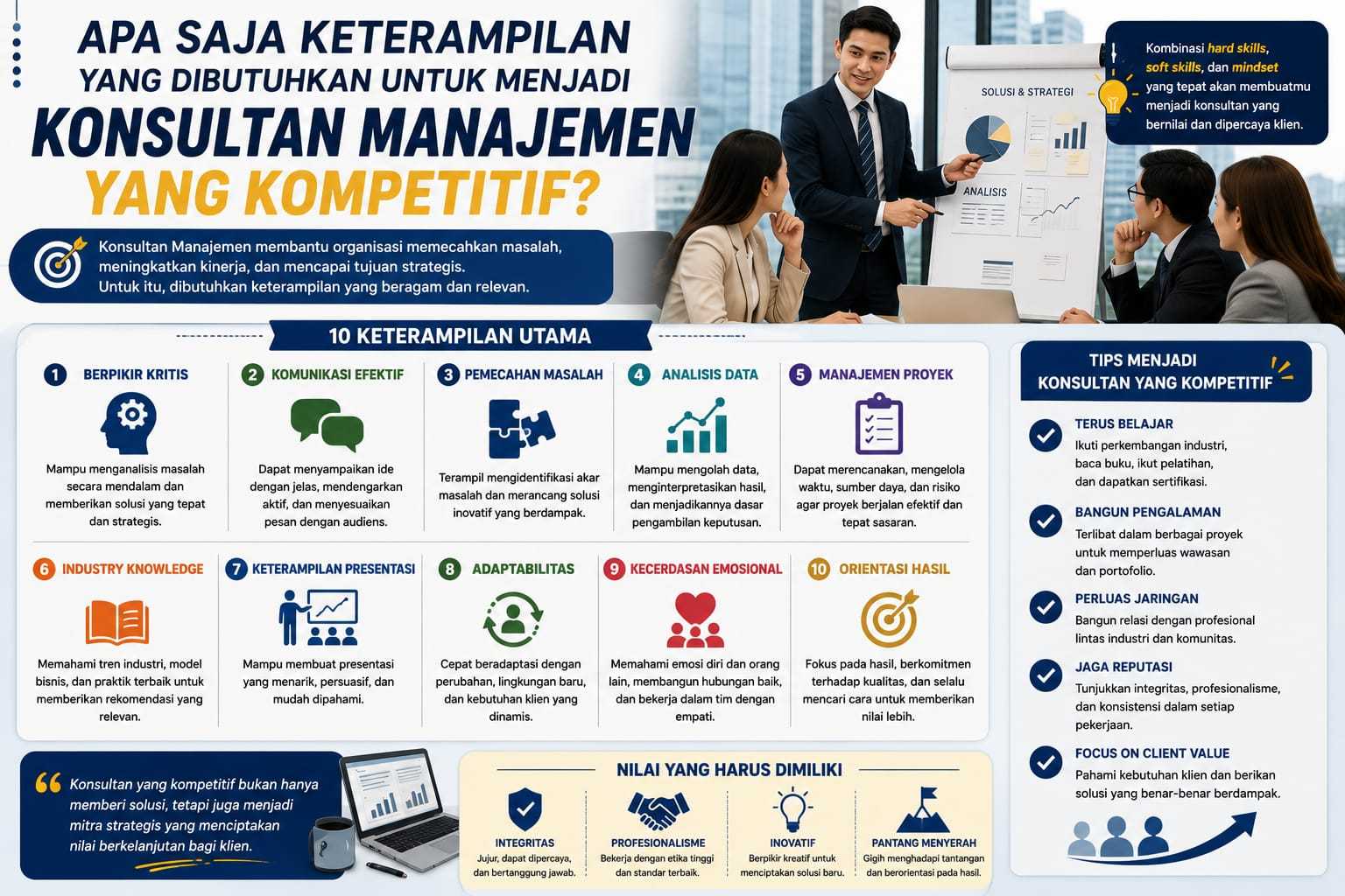 Apa Saja Keterampilan Yang Dibutuhkan Untuk Menjadi Konsultan Manajemen Yang Kompetitif?