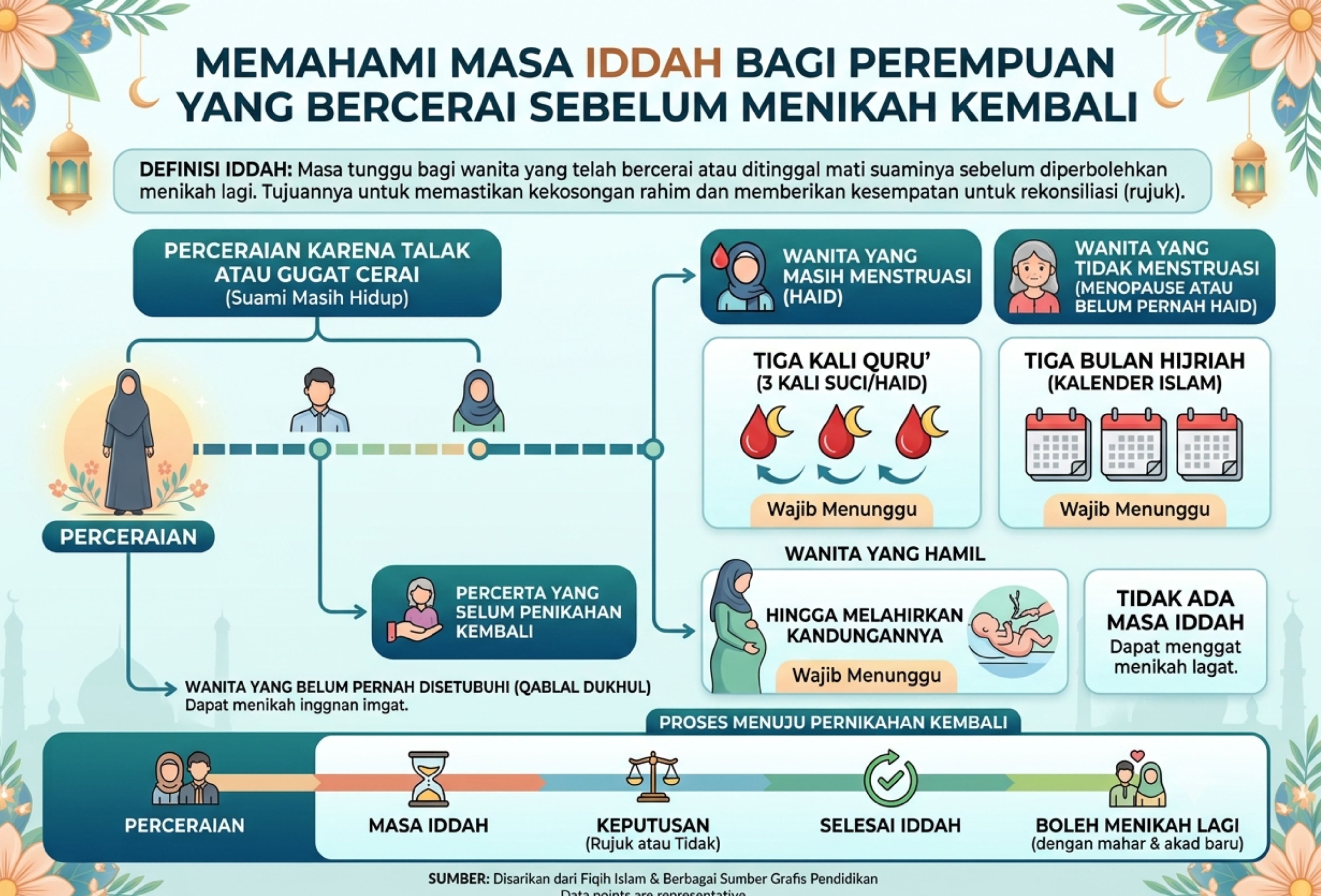 Masa Iddah Perempuan yang Bercerai Sebelum Menikah Kembali