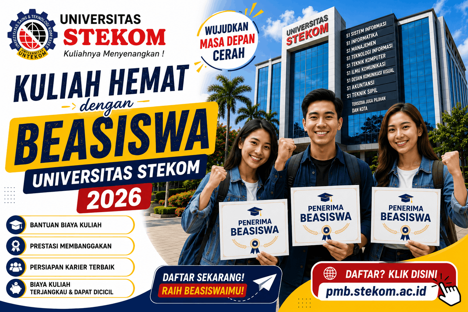 Kuliah Lebih Hemat dengan Beasiswa Universitas STEKOM 2026
