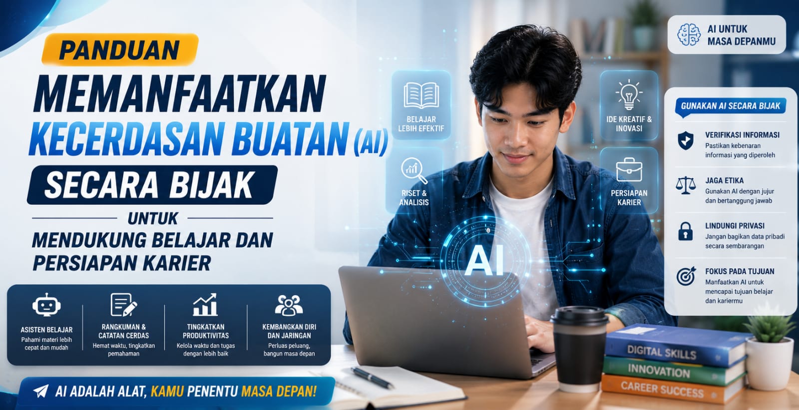 Panduan Memanfaatkan Kecerdasan Buatan (AI) Secara Bijak Untuk Mendukung Belajar Dan Persiapan Karier?