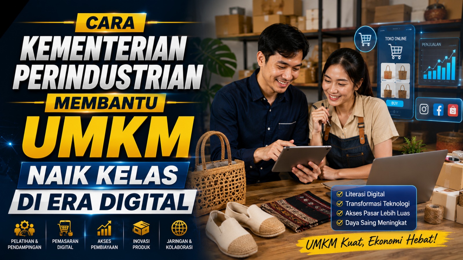 Cara Kementerian Perindustrian Membantu UMKM Naik Kelas di Era Digital