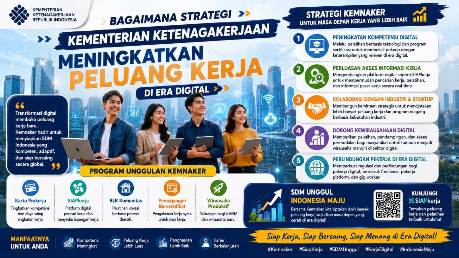 Bagaimana Strategi Kementerian Ketenagakerjaan Meningkatkan Peluang Kerja di Era Digital