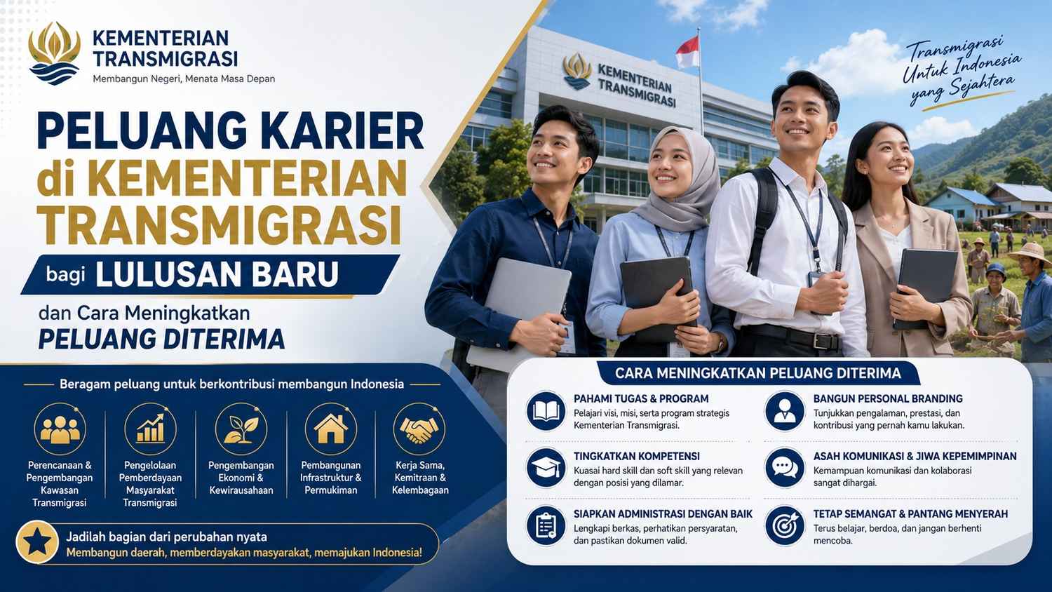 Peluang Karier di Kementerian Transmigrasi bagi Lulusan Baru dan Cara Meningkatkan Peluang Diterima