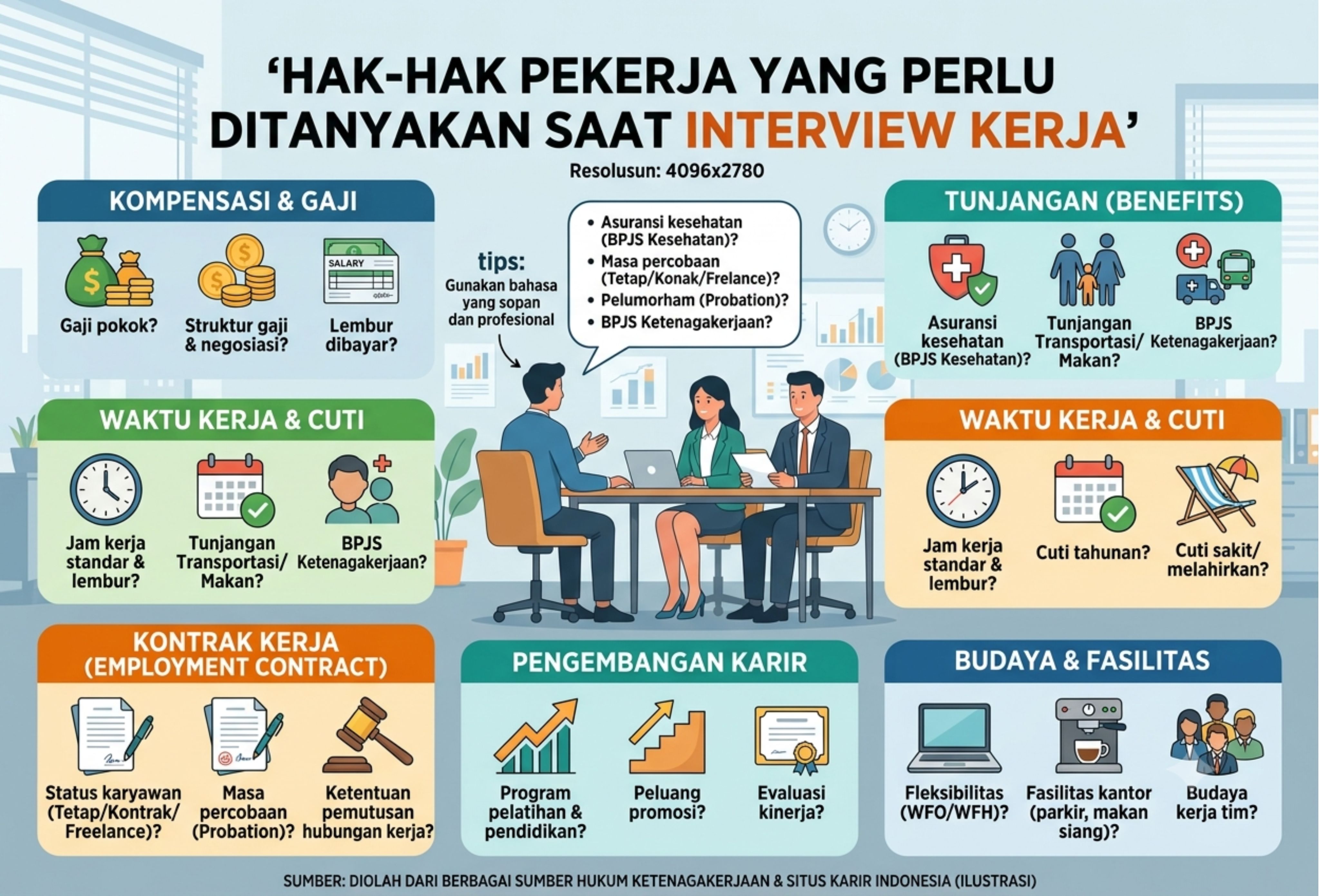 Hak-Hak Pekerja yang Perlu Ditanyakan saat Interview Kerja