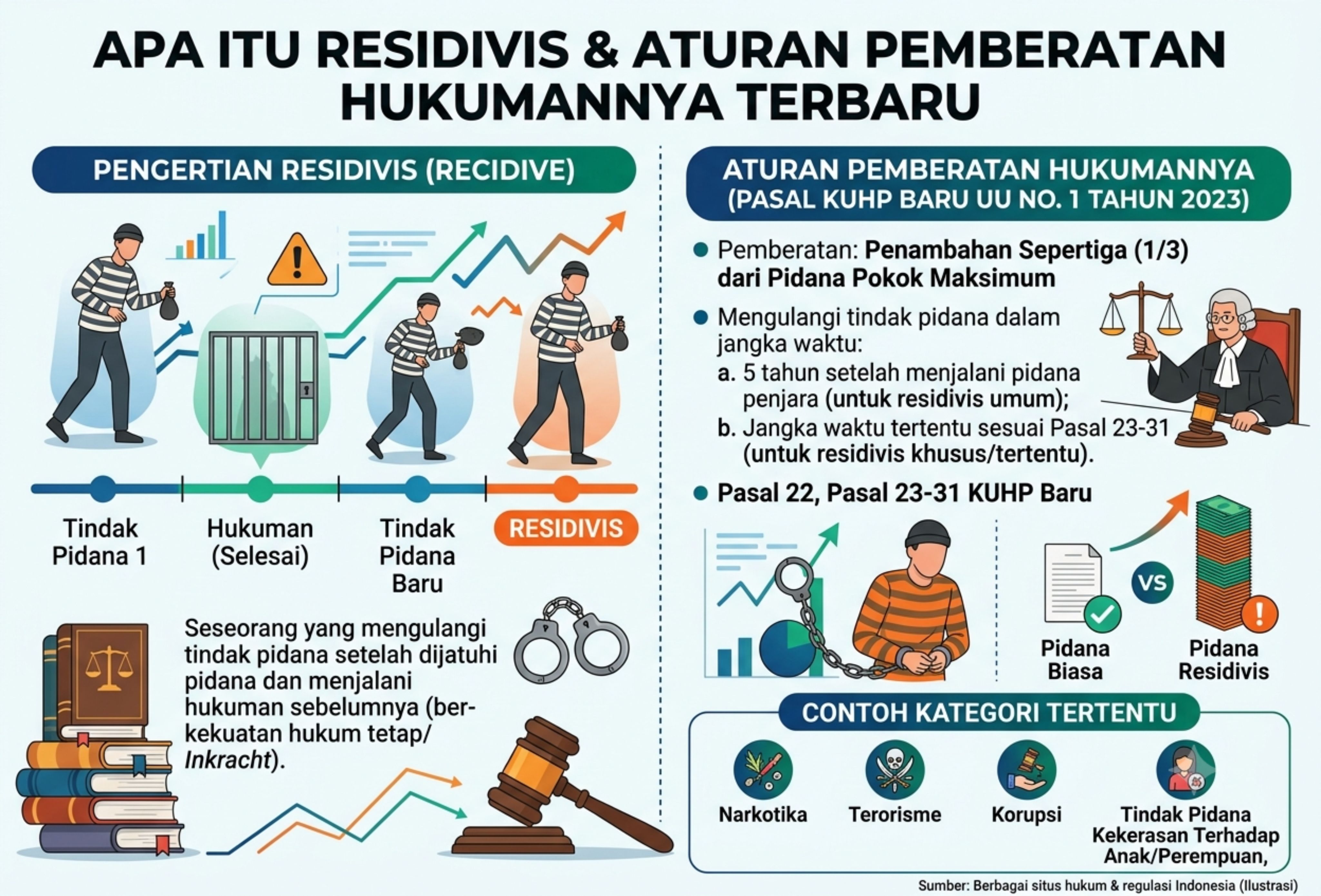 Apa Itu Residivis dan Aturan Pemberatan Hukumannya