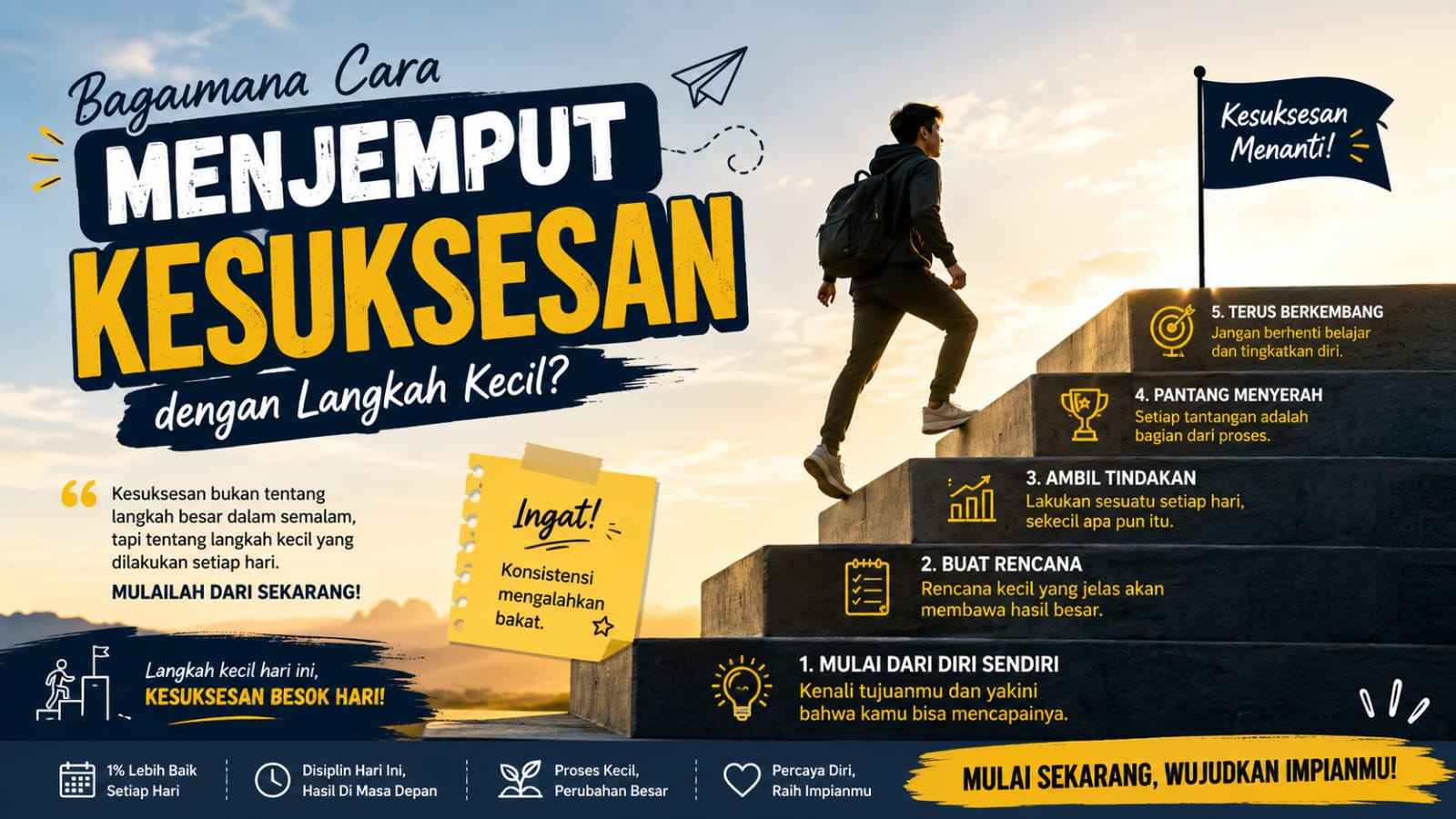 Bagaimana Cara Menjemput Kesuksesan dengan Langkah Kecil?