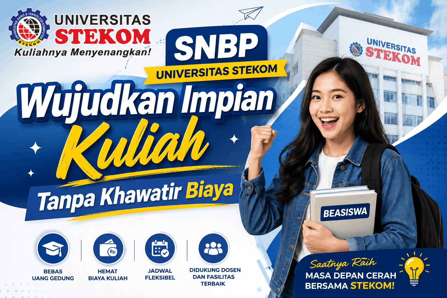 SNBP Universitas STEKOM Wujudkan Impian Kuliah Tanpa Khawatir Biaya