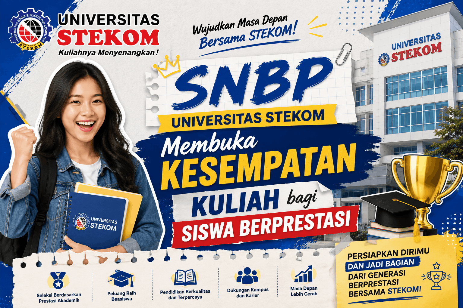 SNBP Universitas STEKOM Membuka Kesempatan Kuliah bagi Siswa Berprestasi
