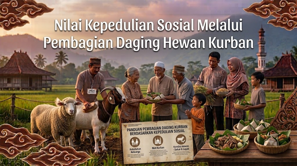 Nilai Kepedulian Sosial Melalui Pembagian Daging Hewan Kurban