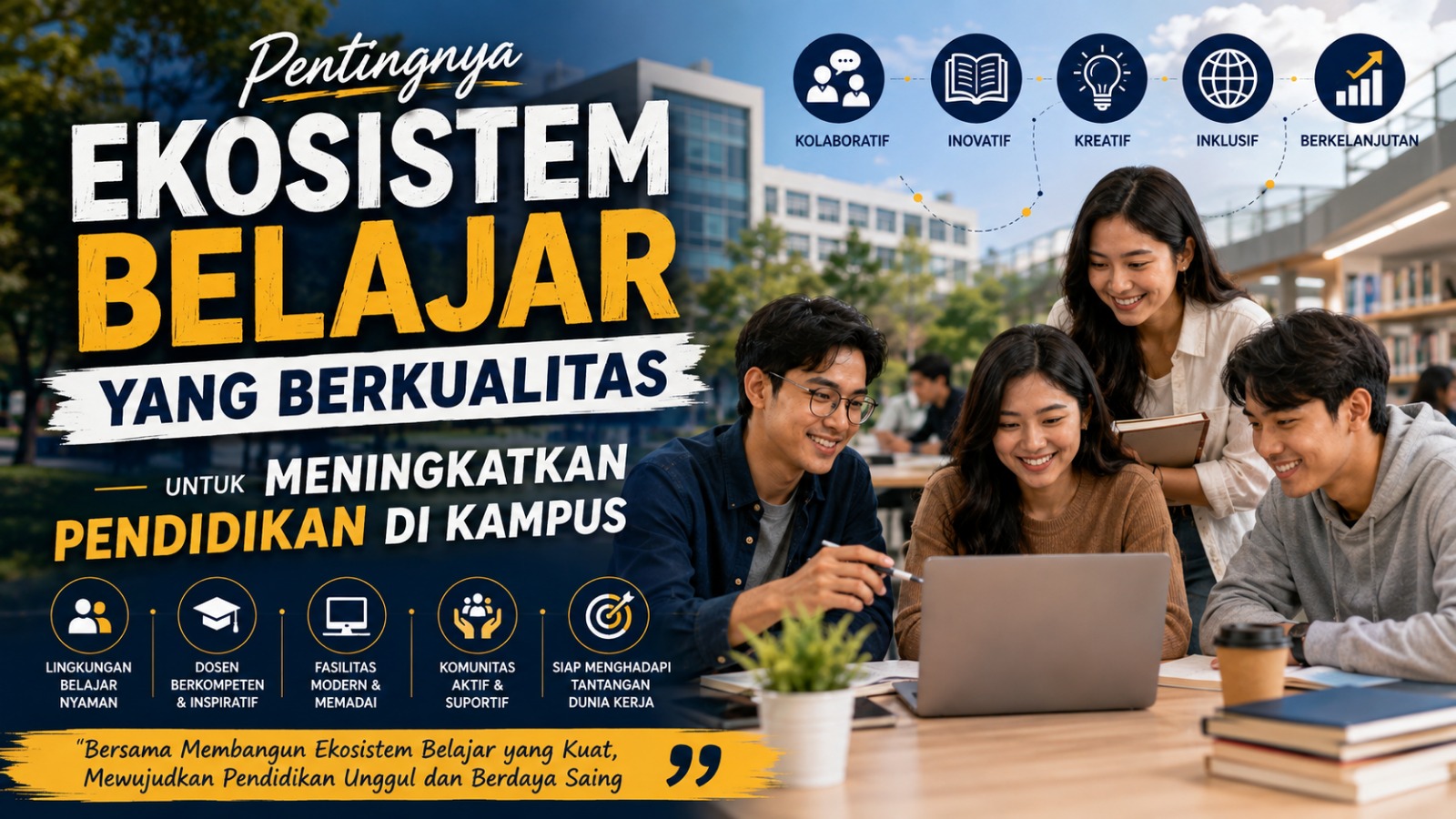 Pentingnya Ekosistem Belajar yang Berkualitas untuk Meningkatkan Pendidikan di Kampus