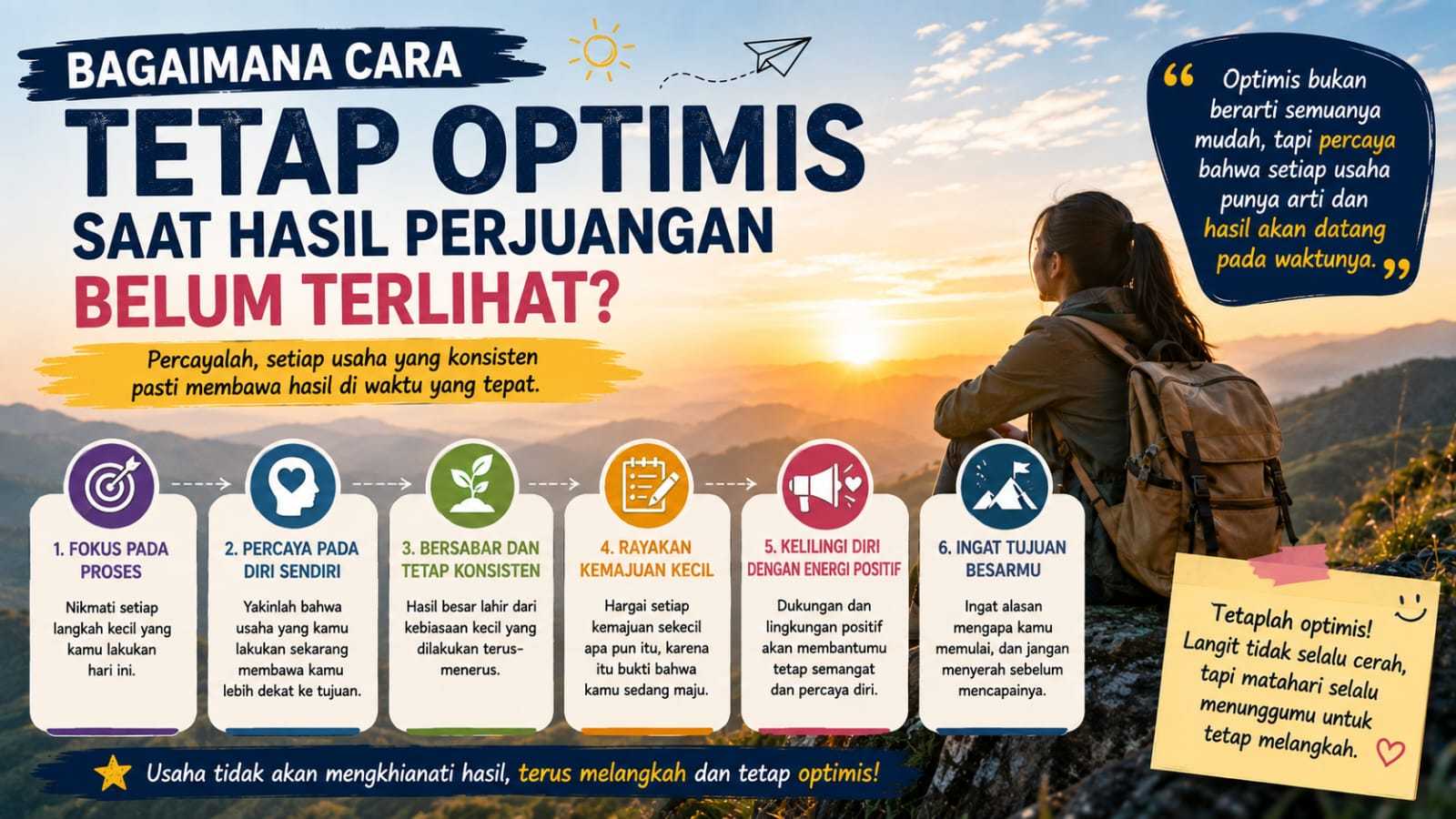 Bagaimana Cara Tetap Optimis Saat Hasil Perjuangan Belum Terlihat?