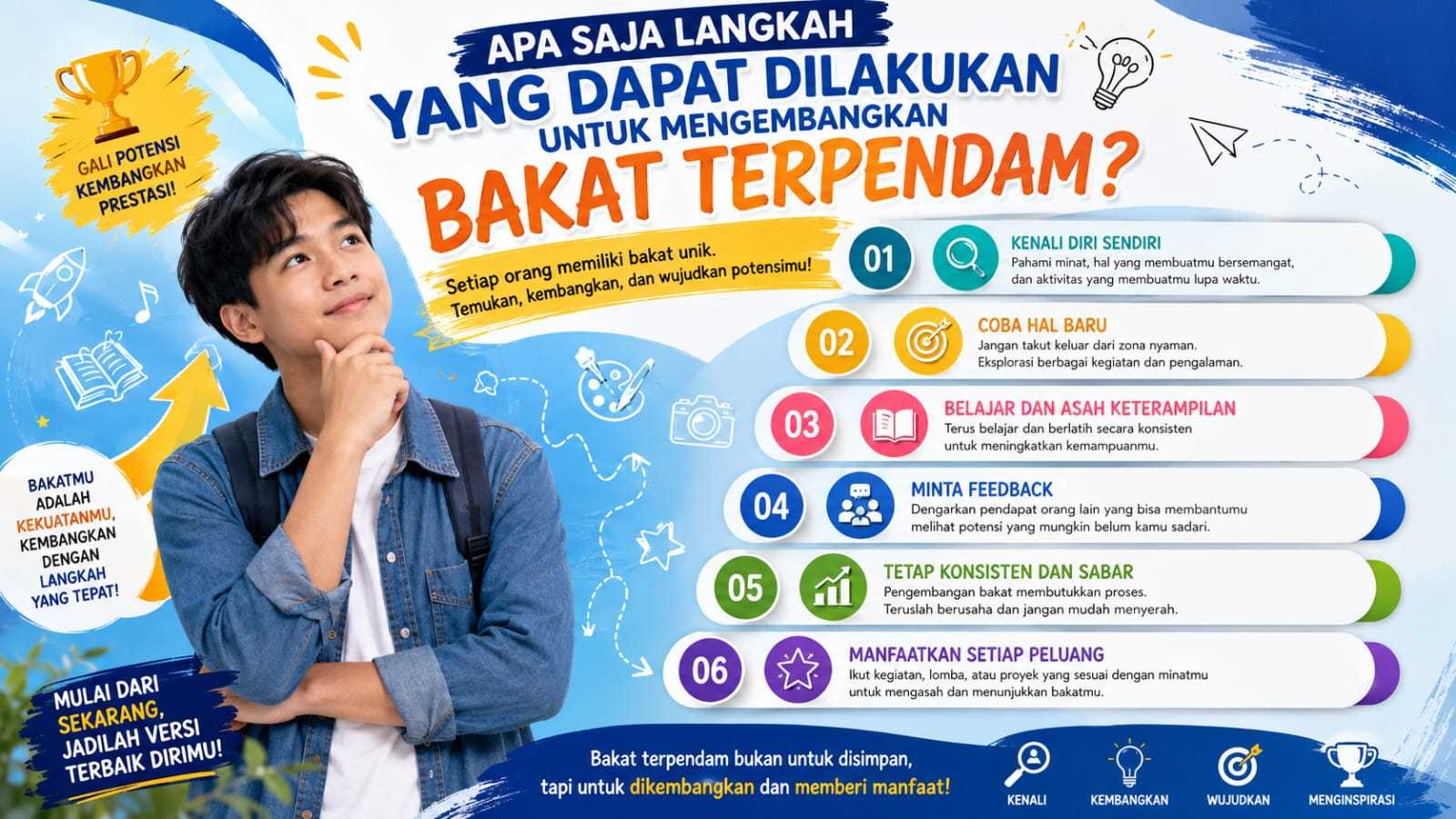 Apa Saja Langkah Yang Dapat Dilakukan Untuk Mengembangkan Bakat Terpendam?