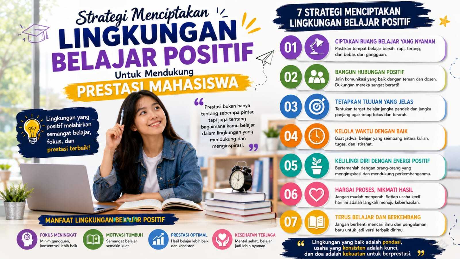 Strategi Menciptakan Lingkungan Belajar Positif untuk Mendukung Prestasi Mahasiswa